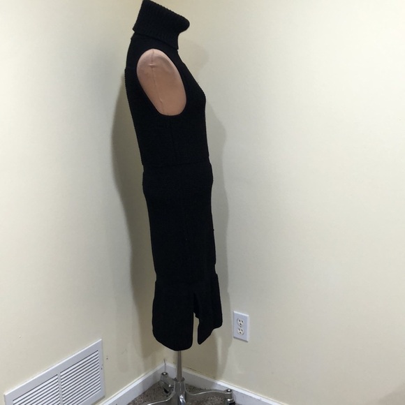 Helmut Lang for Intermix Sweater Dress Sweaterdress Size Small Black Turtleneck - Picture 5 of 14